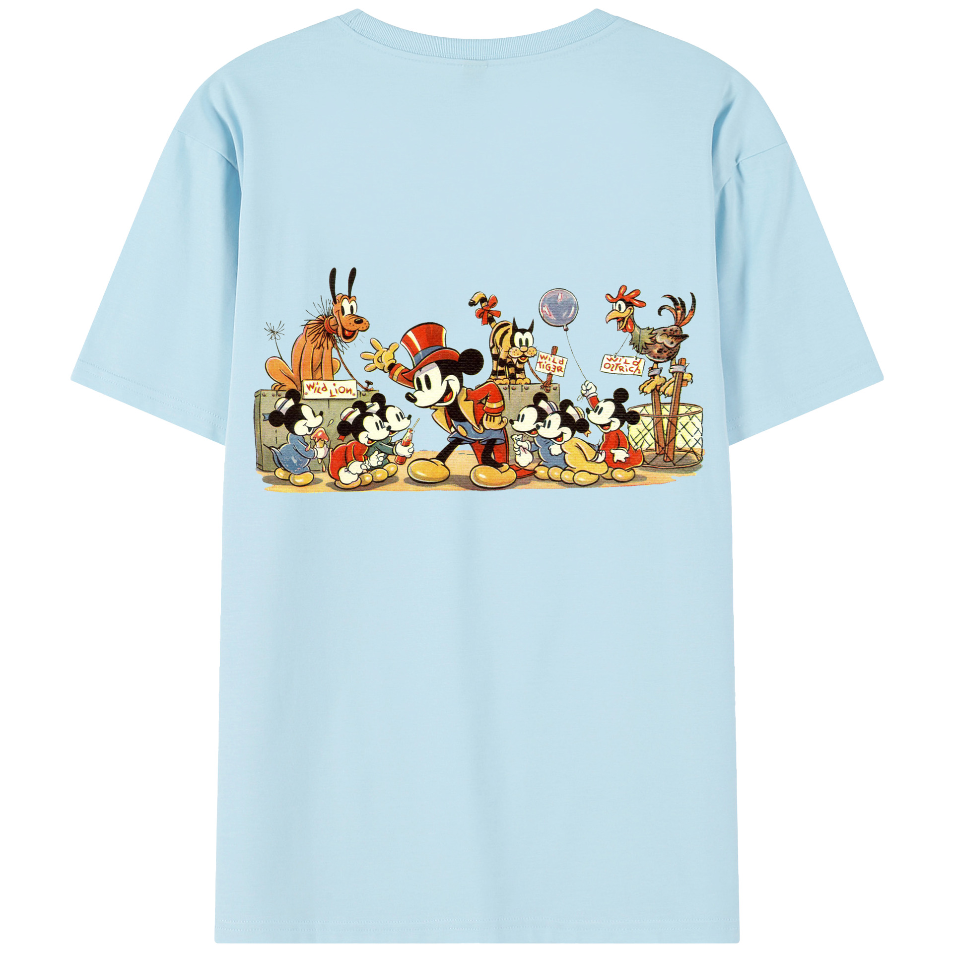 （画像用） ミッキーマウス Mickey Mouse 綿100％半袖Tシャツ（背面プリント）